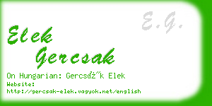 elek gercsak business card